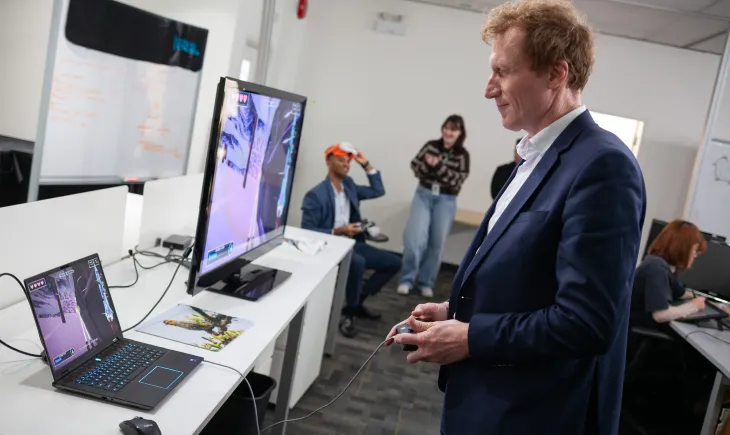 minister playing video games